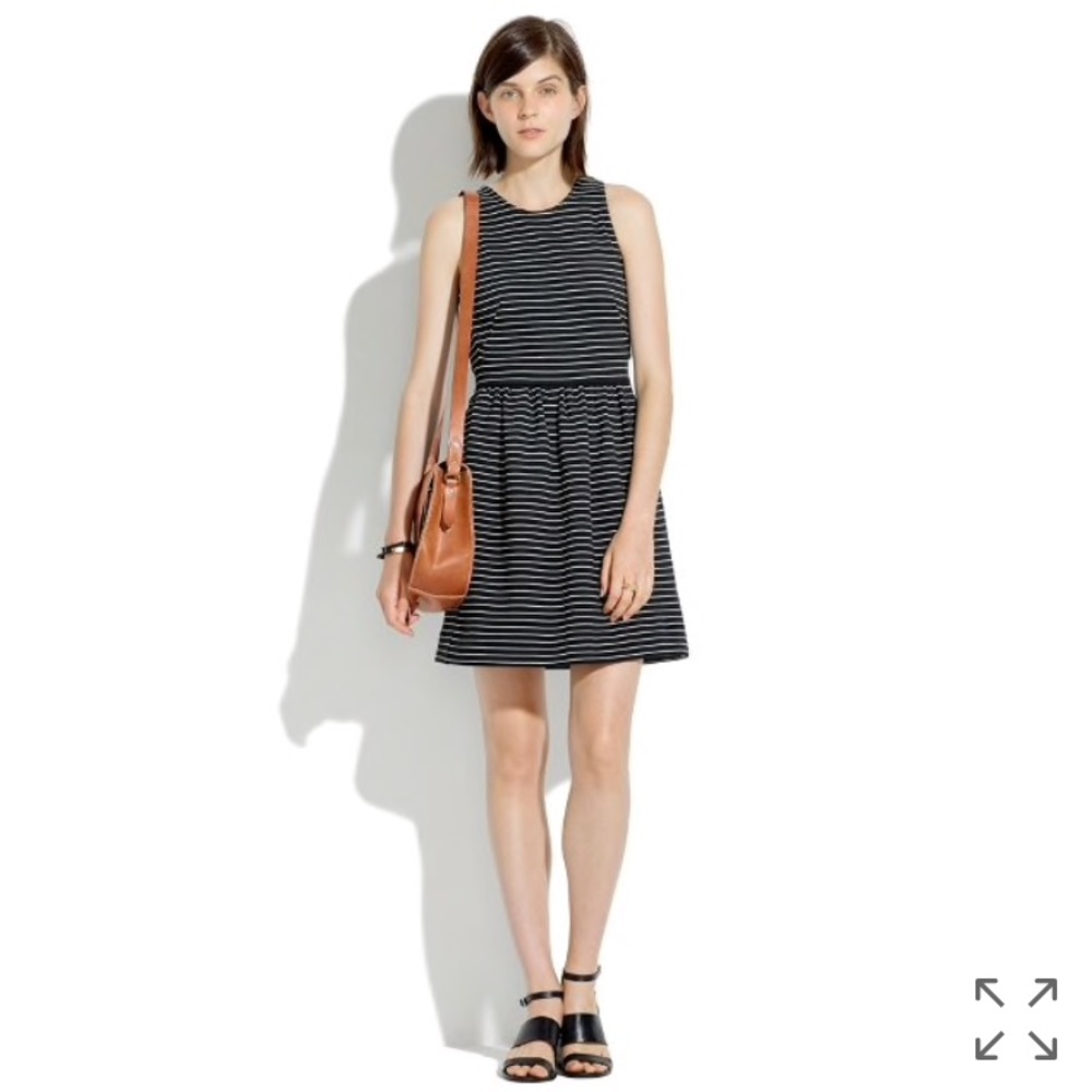 Madewell Pierside zip-back dress in stripe, XXS